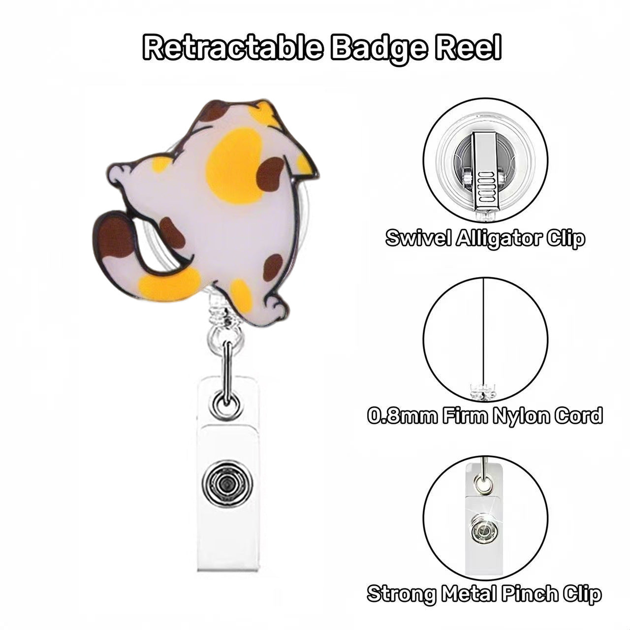 Wholesale Colorful animals  Badge Reels