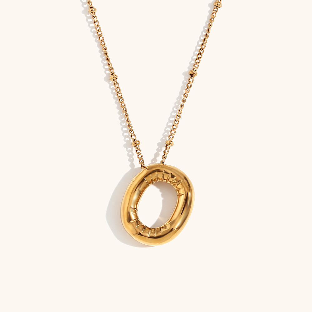 Wholesale Balloon English Stainless Steel Plated 18K Necklace