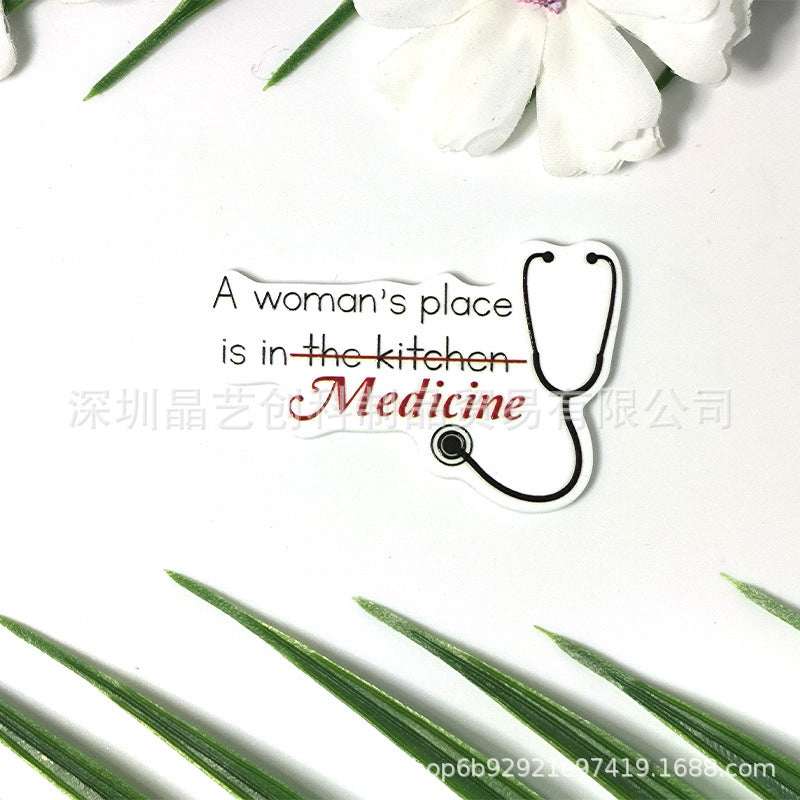 Wholesale 10pcs Nurses'  Day Acrylic Flatback