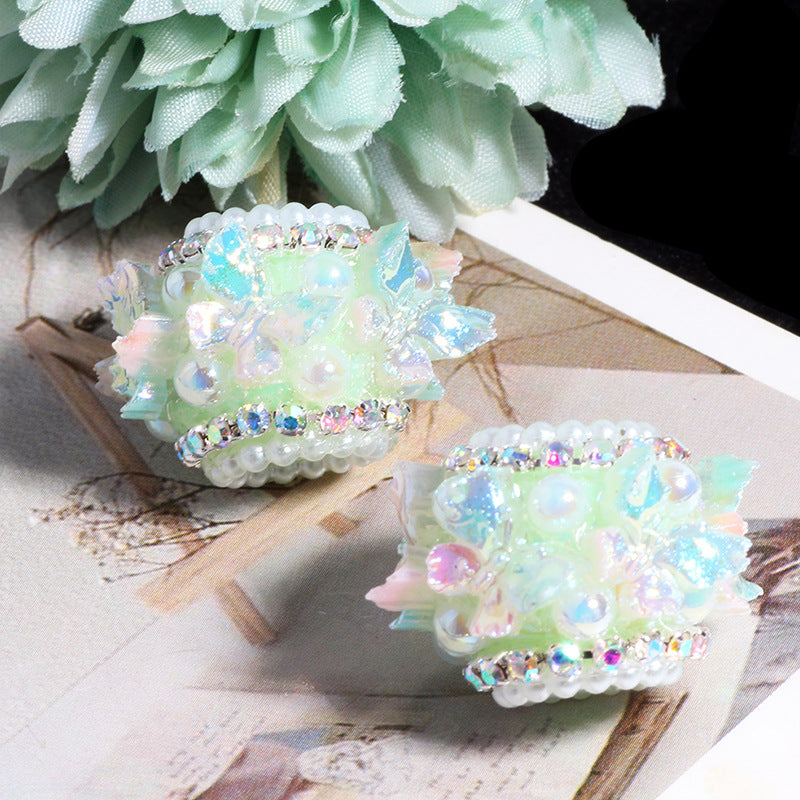 Wholesale 5pcs  Fancy Fairy Butterfly Wearable Straight Hole 3D Focal Beads