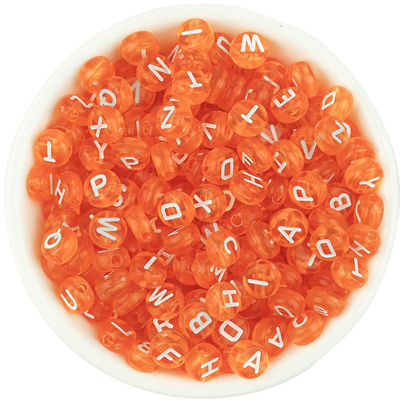 Wholesale of 100 Pieces/pack of Acrylic Colored English Letter Beads