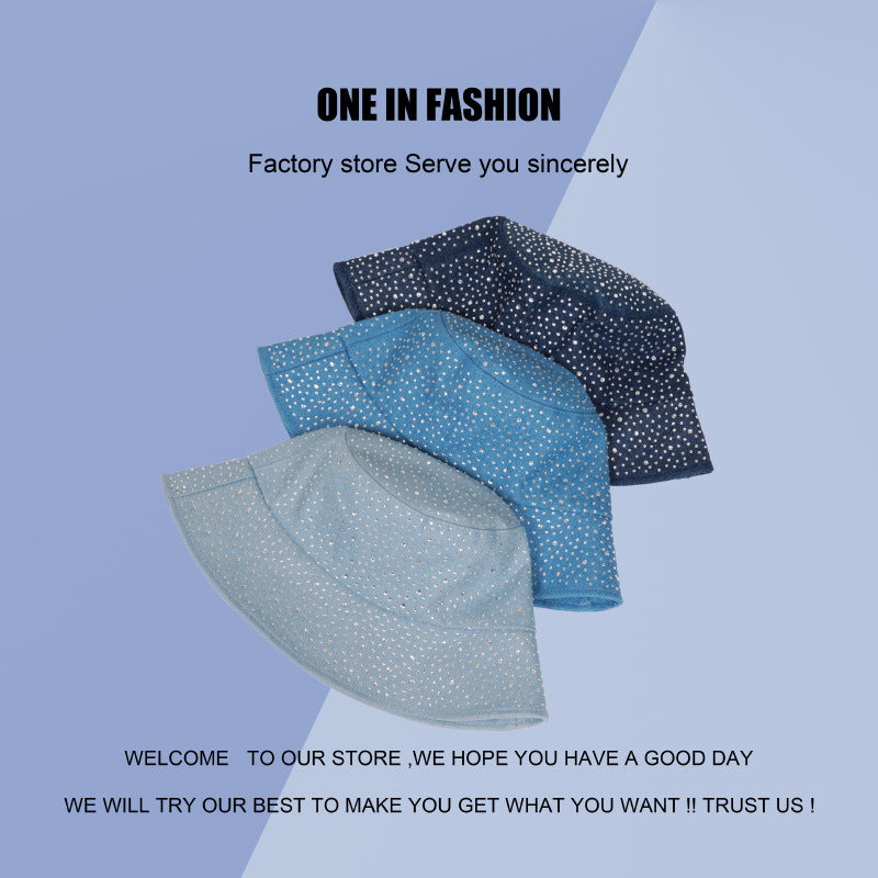 Wholesale Diamond Denim Fisherman Hat