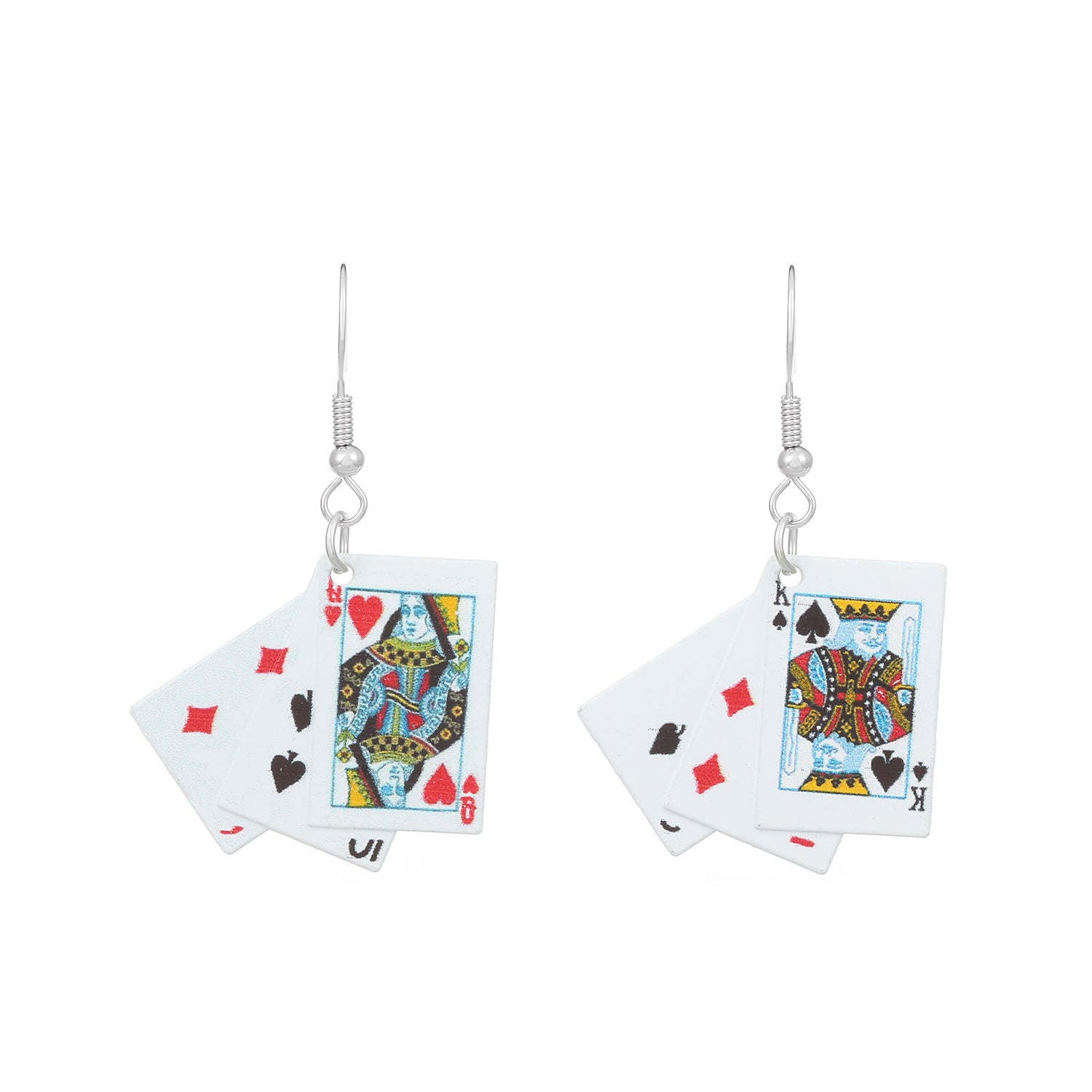 Wholesale Playing Card Alloy Earrings