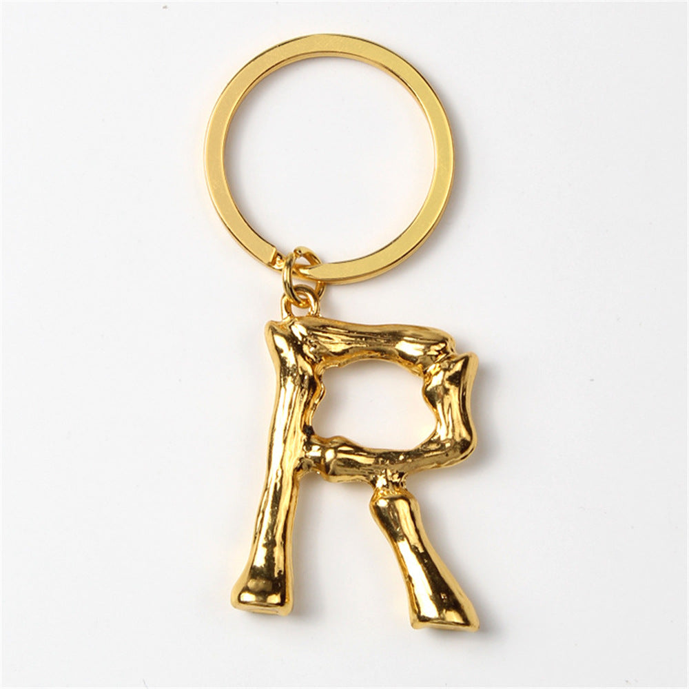 Wholesale Creative 26 English Letters Zinc Alloy Keychain