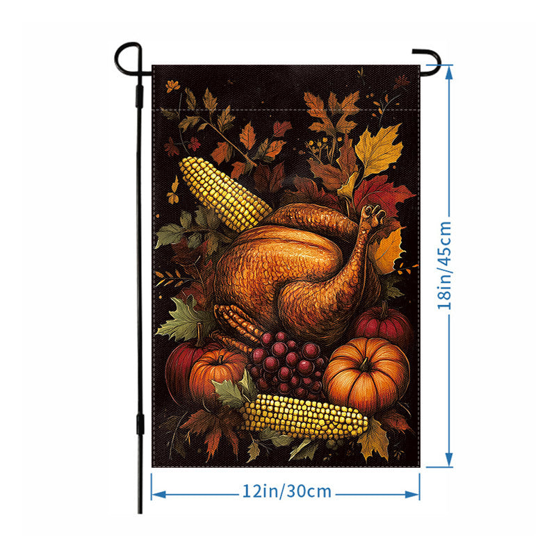Wholesale Thanksgiving Garden Flag Hanging Flag Party Atmosphere Garden Flag