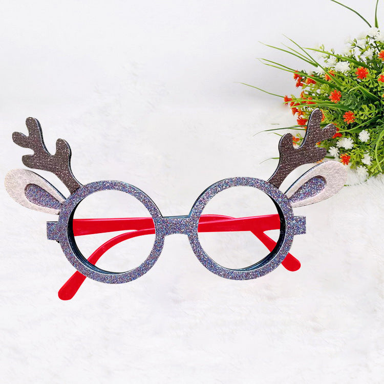 Wholesale New Christmas Decoration for Adults Kids Toys Gifts for The Elderly Snowman Antlers Creative Glasses