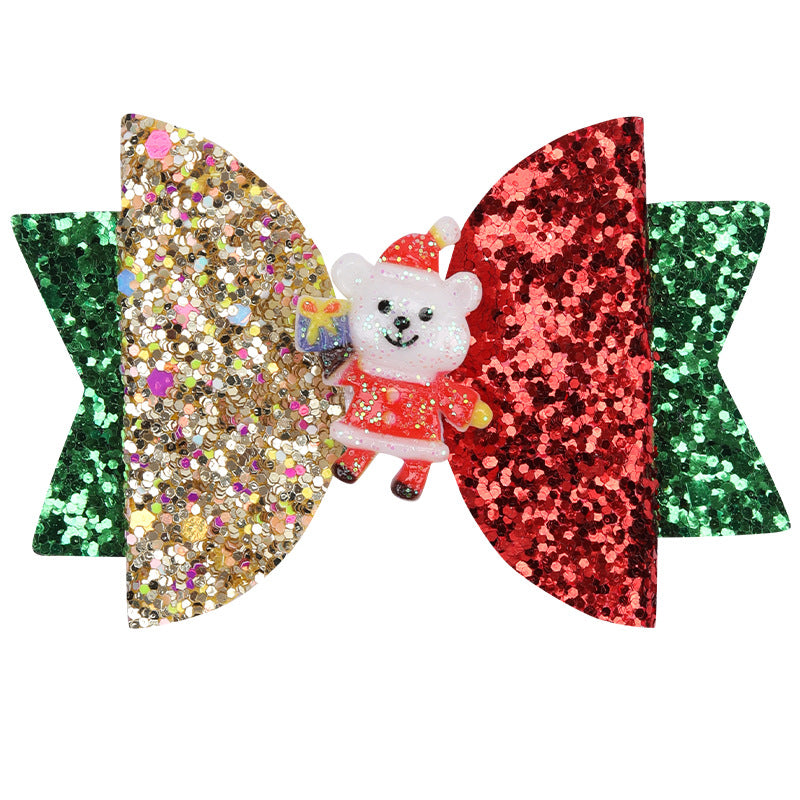 Wholesale 3pcs/pack Christmas Series Bow Hairpin