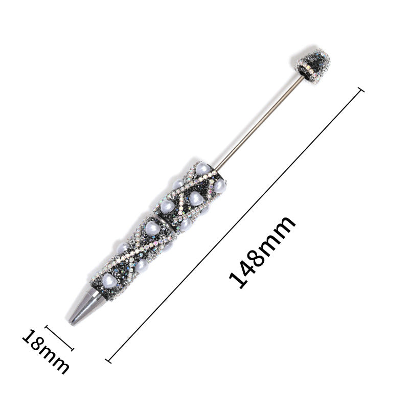 Wholesale  5pcs Diamond Heart Pearl Claw Chain Beadable Pens