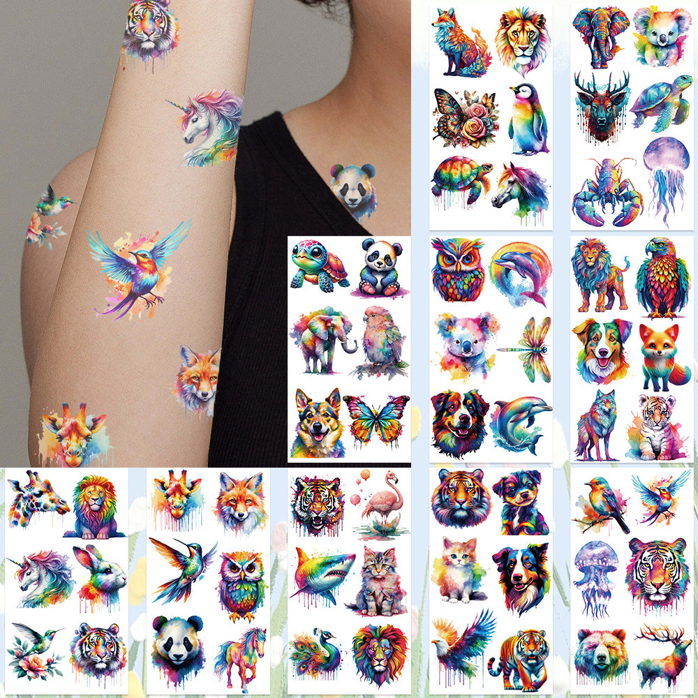 Wholesale 10 pcs/ pack cartoon cute animal tattoo stickers arm stickers face stickers