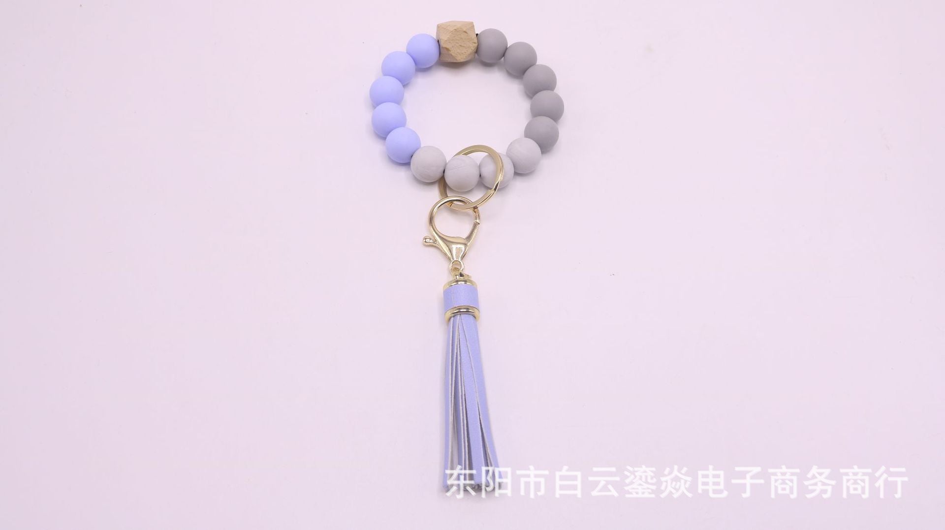 Wholesale 10pcs/pack  Silicone leather tassel bracelet Wristlet Keychain