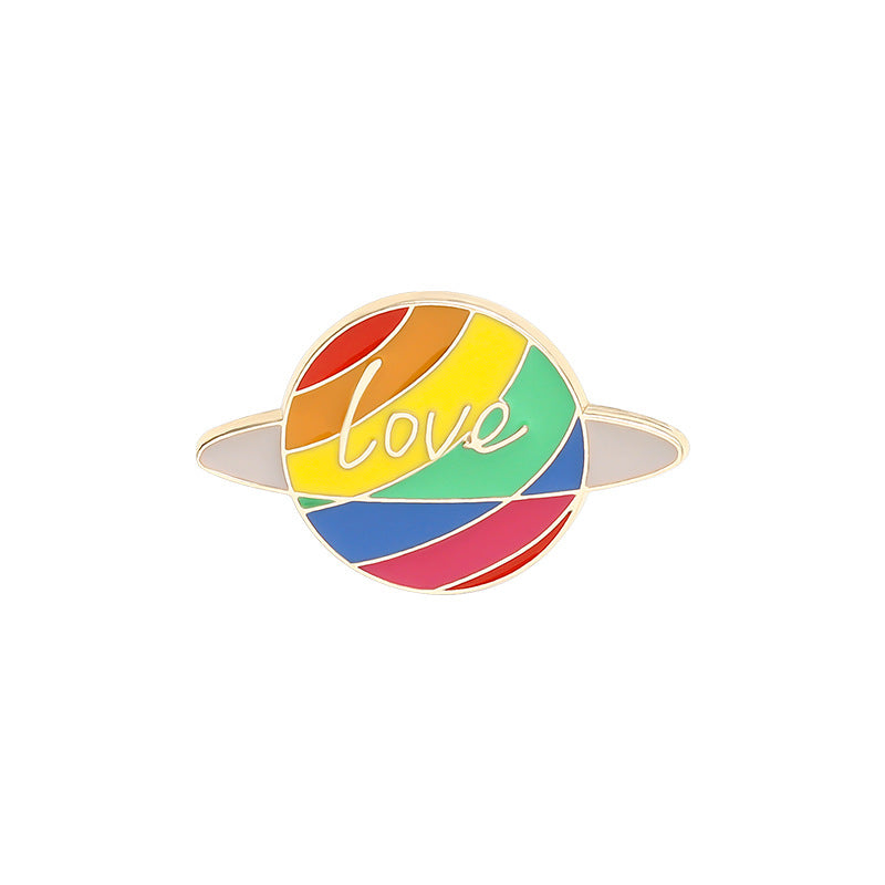 Wholesale Alloy Heart Cloud LGBT Rainbow Brooch