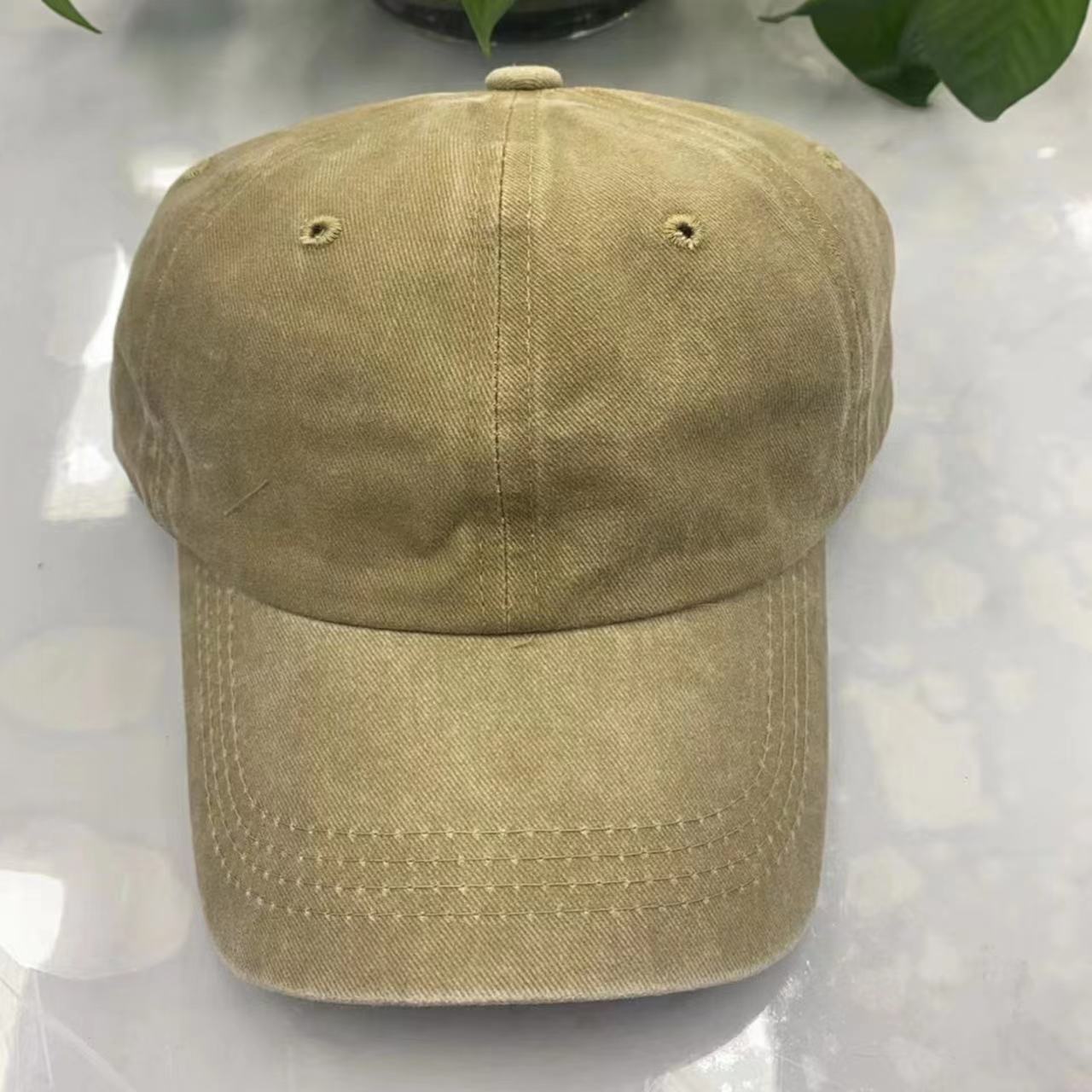 Wholesale spring and autumn hat summer outdoor solid color cap washed baseball cap old cowboy sun hat