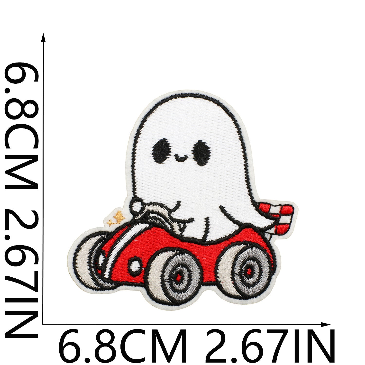 Wholesale Iron On Ghost Pumpkin Embroidery Patch Cute Witch Applique For Clothing Holiday Craft Supply For DIY Decor