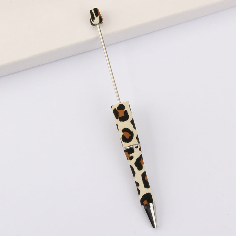 Wholesale Beadable Pens DIY for Beaded Cow Leopard Print Plastic Pen