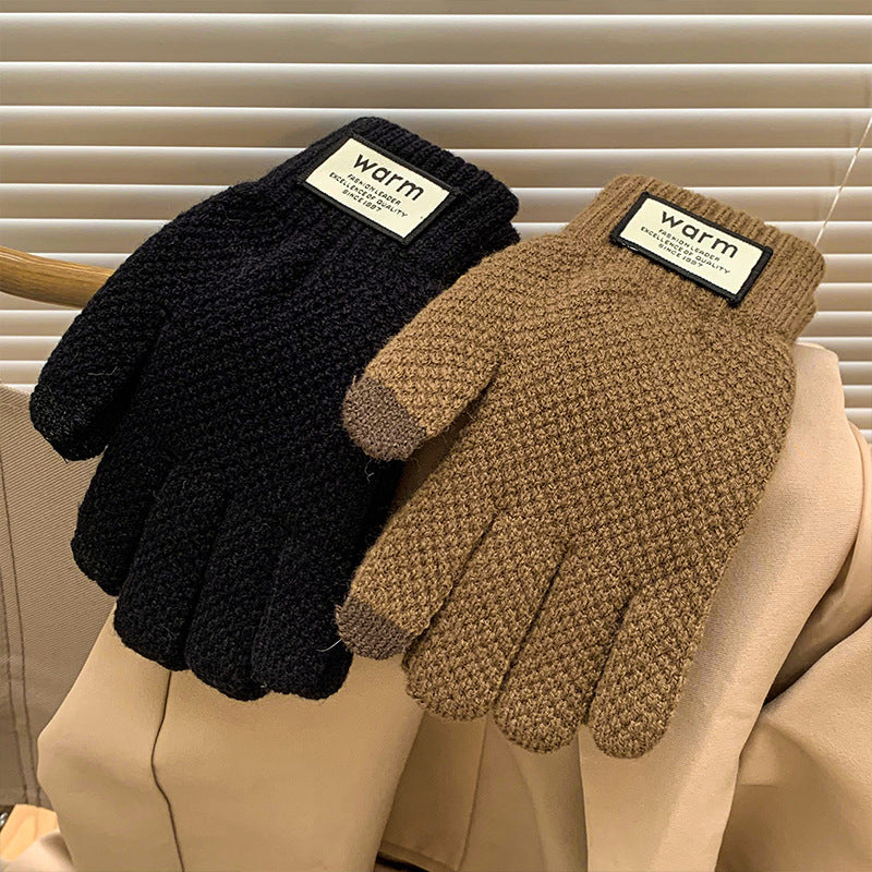 Wholesale Warm and Cold Resistant Knitted Wool Touch Screen Gloves