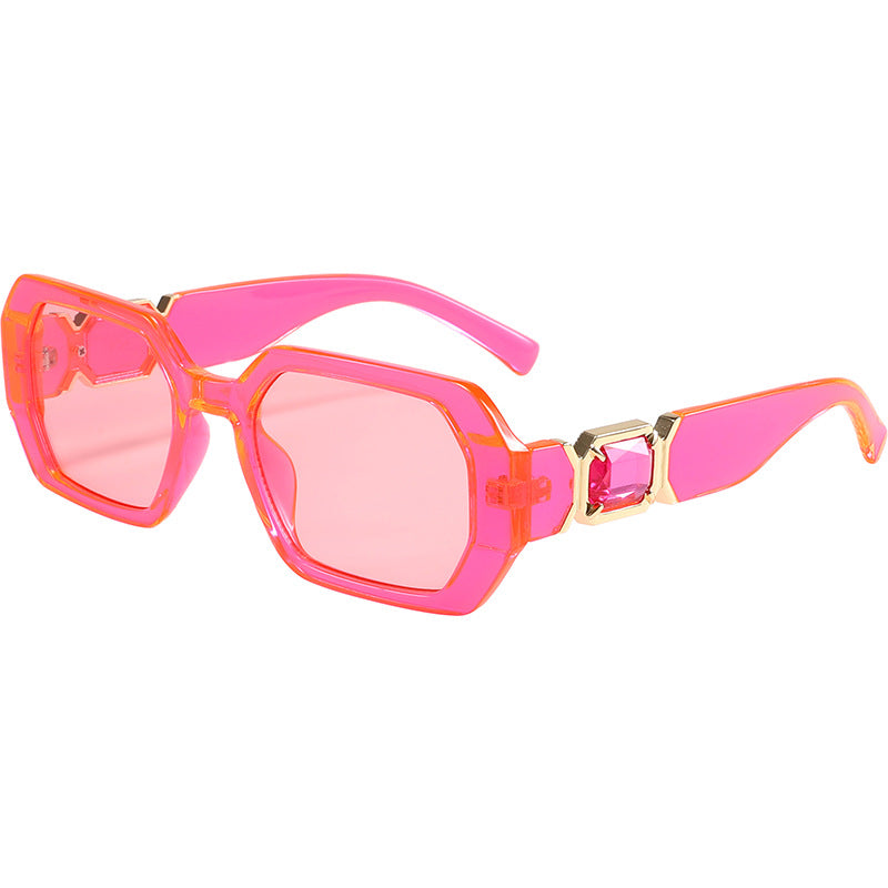 Wholesale  Women' s Ocean Ribbon Diamond Sunglasses Fashion Box Party Sunglasses