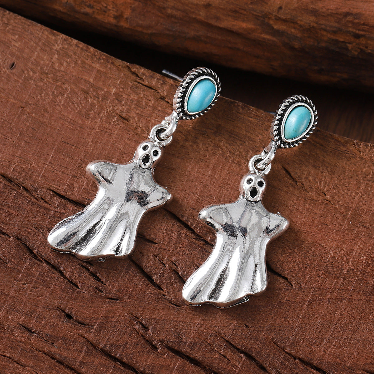 Wholesale  ghost skull magic hat earrings hip hop punk style