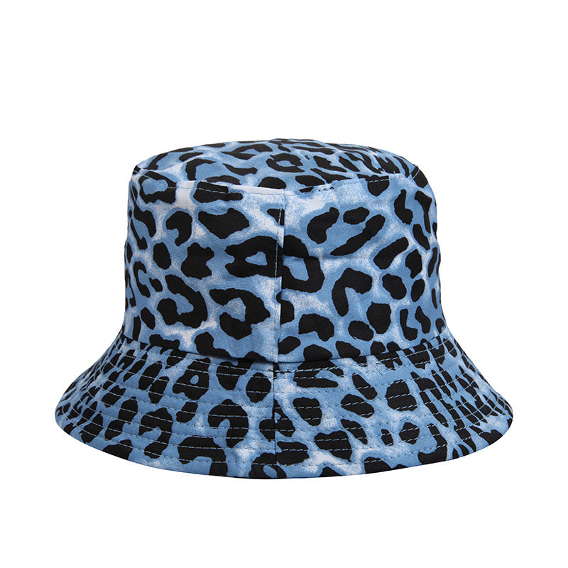 Sombrero de cubo de leopardo de poliéster al por mayor