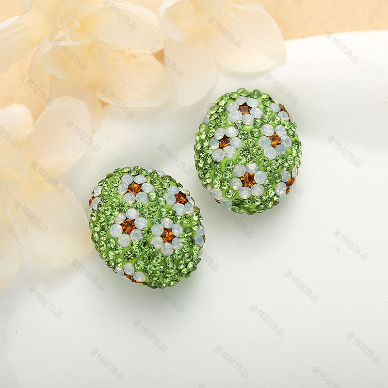 Wholesale 10pcs Plum Blossom Colorful Diamond Beads