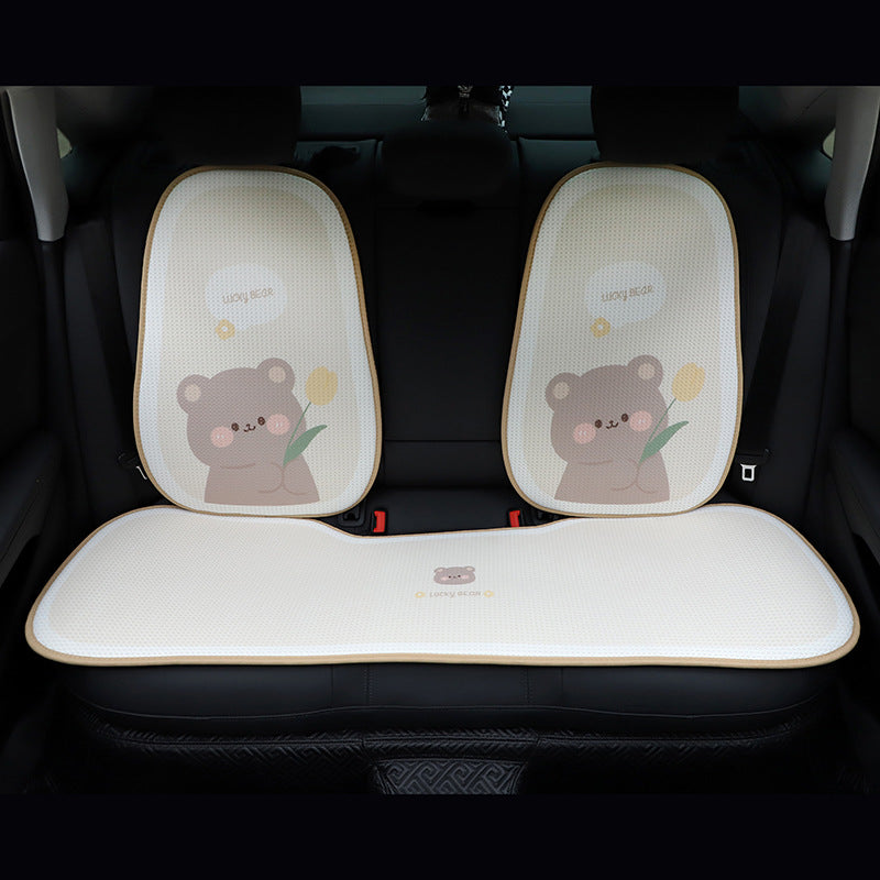 Wholesale Tulip Bear Car Cushion Ice Silk
