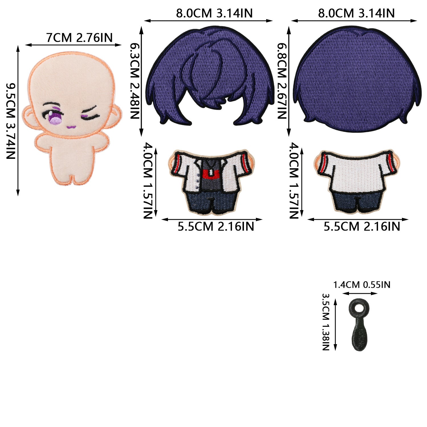 Wholesale Fashion Embroidered Iron On Patches Cozy Woven Doll Design For Jeans Canvas Bag DIY Craft Supply Bag Charm OLY Exclusive