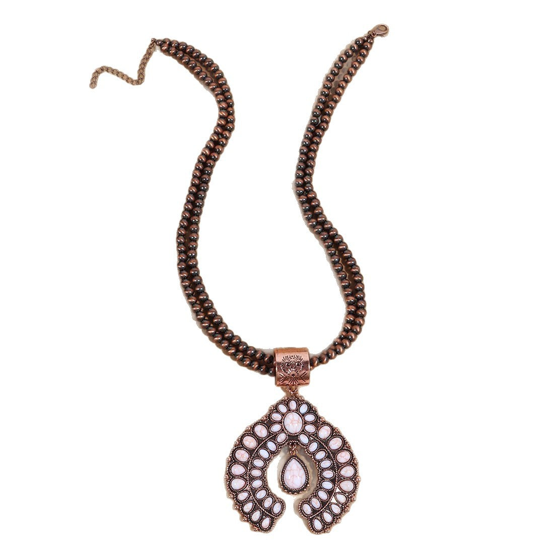 Wholesale Vintage Floral Statement Necklace And Earring Set Retro Western Style Jewelry Accessory Party Wear