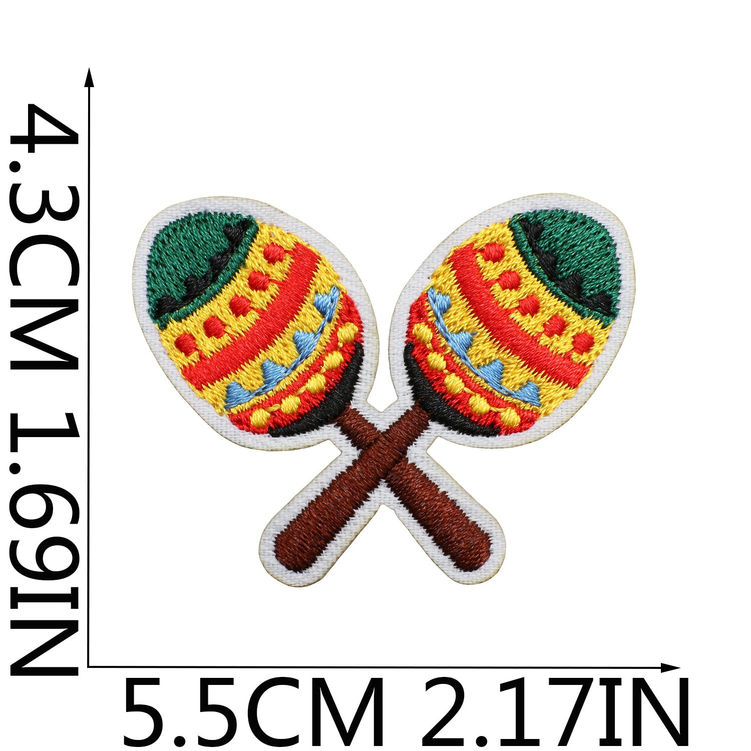 Wholesale Polyester Thread Embroidered Patch Mexico Carnival Skull Guitar Theme Clothing Decoration Gift Party Fashion Accessory