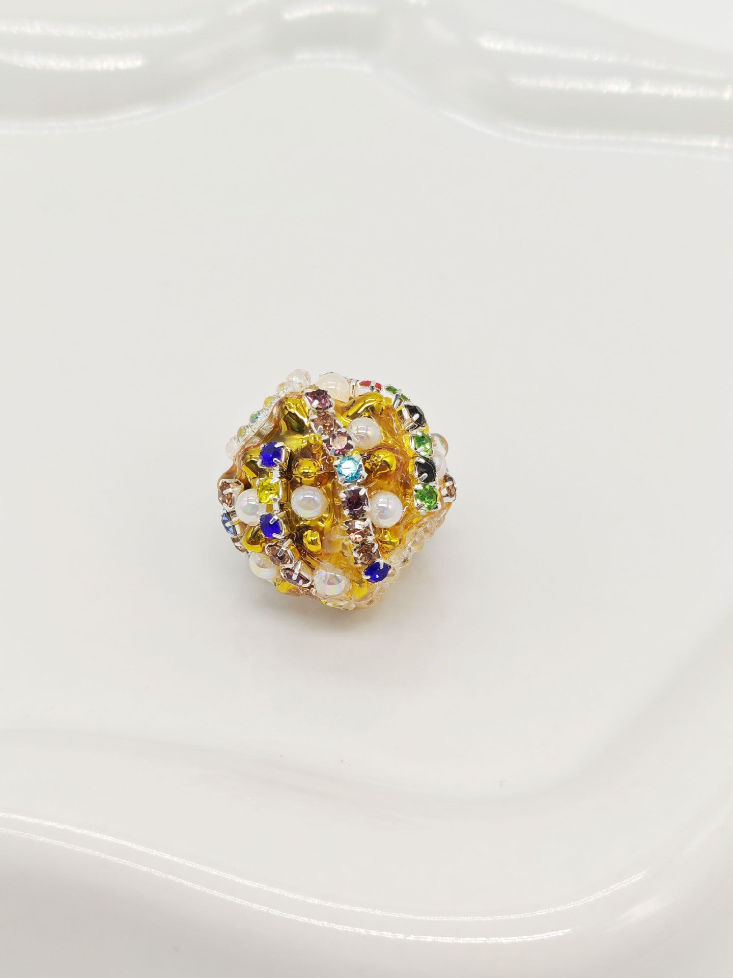 Wholesale 10pcs drill ball colored straight hole Acrylic Beads