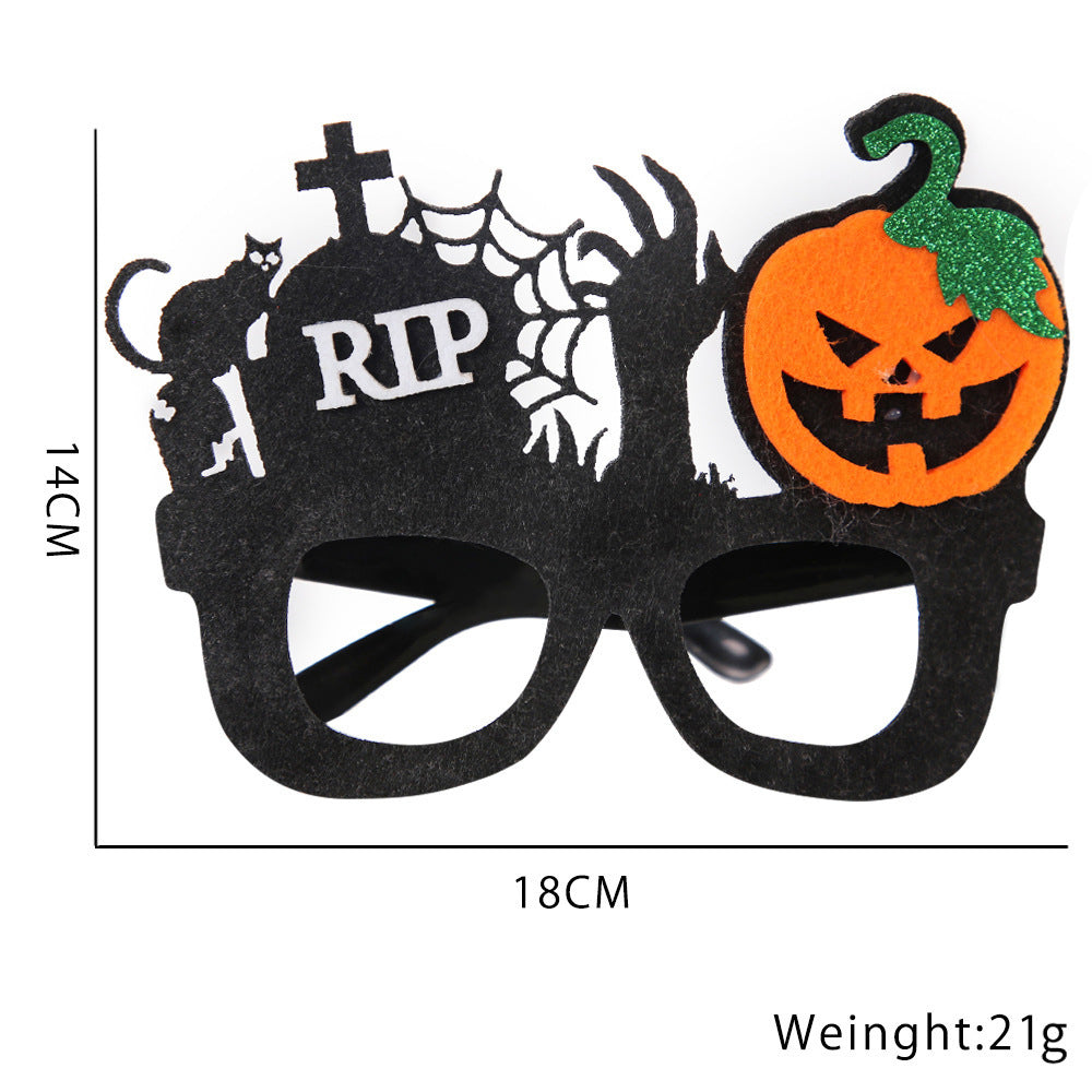 Wholesale Halloween Party Kids Adult Horror Props Skeleton Ghost Glasses Frame