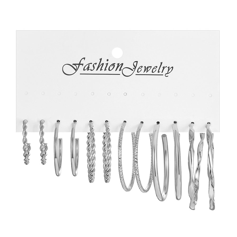 Wholesale Metal Hoop Square Geometric Earrings