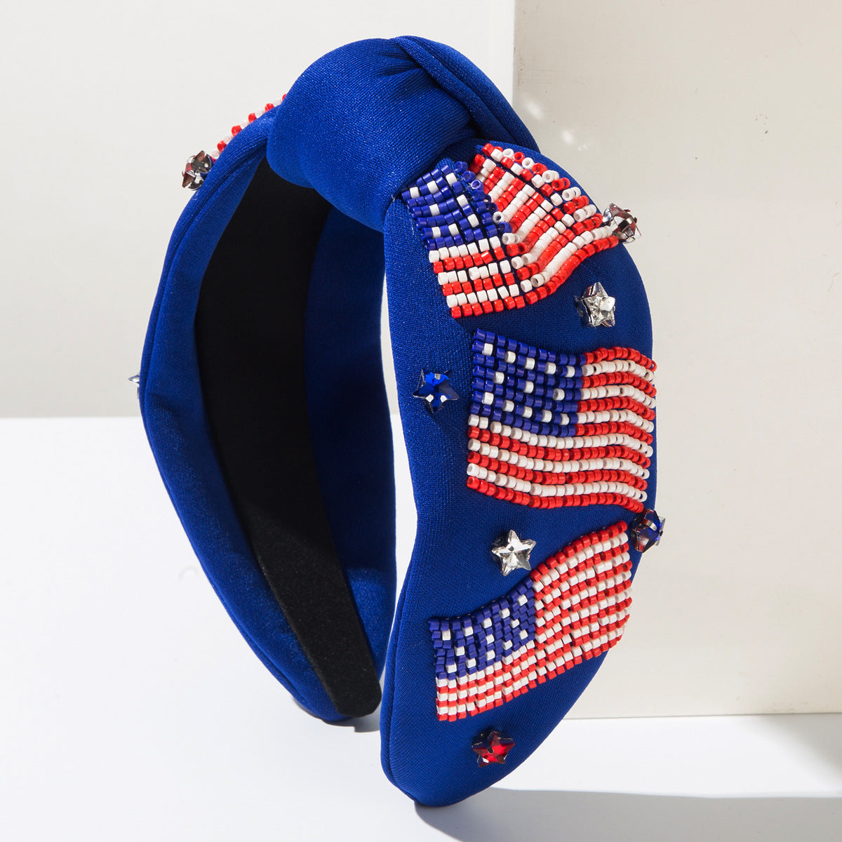 Wholesale Creative Rice Bead Diamond Independence Day Headband