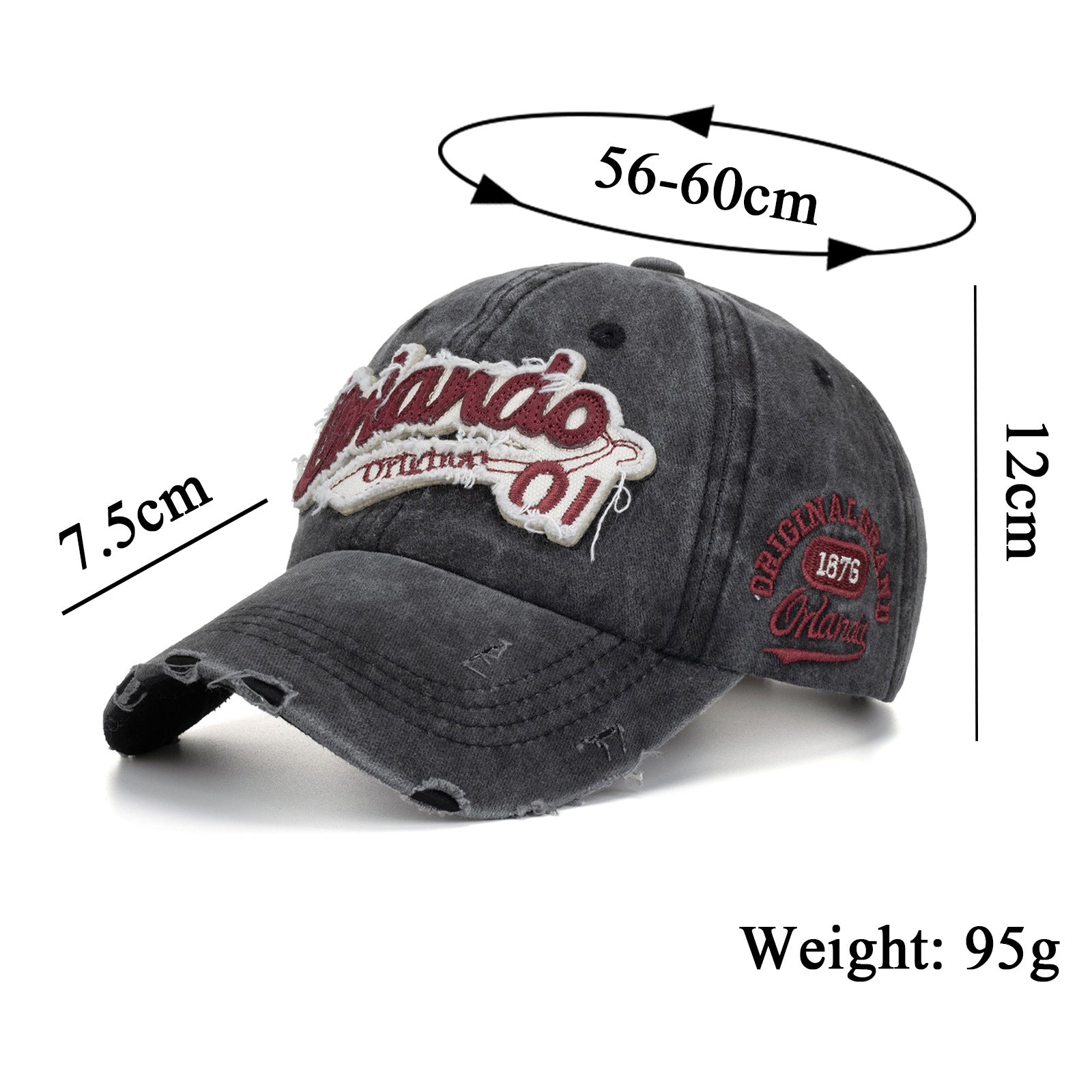 Wholesale Water wave dot diamond denim baseball cap
