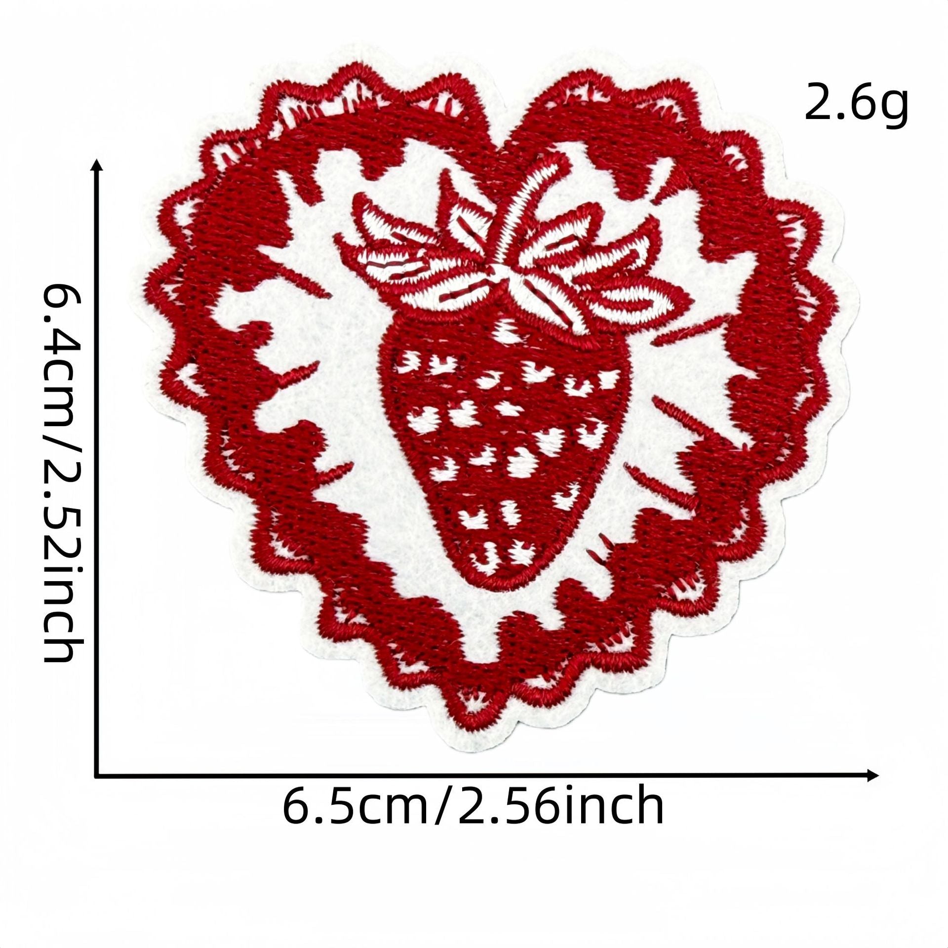 Wholesale Retro Red Valentine Embroidered Fabric Patch Ins Style Clothing Applique For DIY Craft And Resale