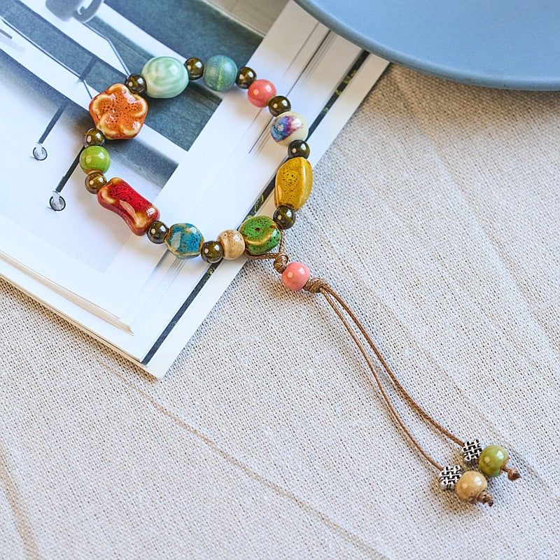 Wholesale Jingdezhen Ceramic Versatile High-end Literary and Ancient Style Bracelet