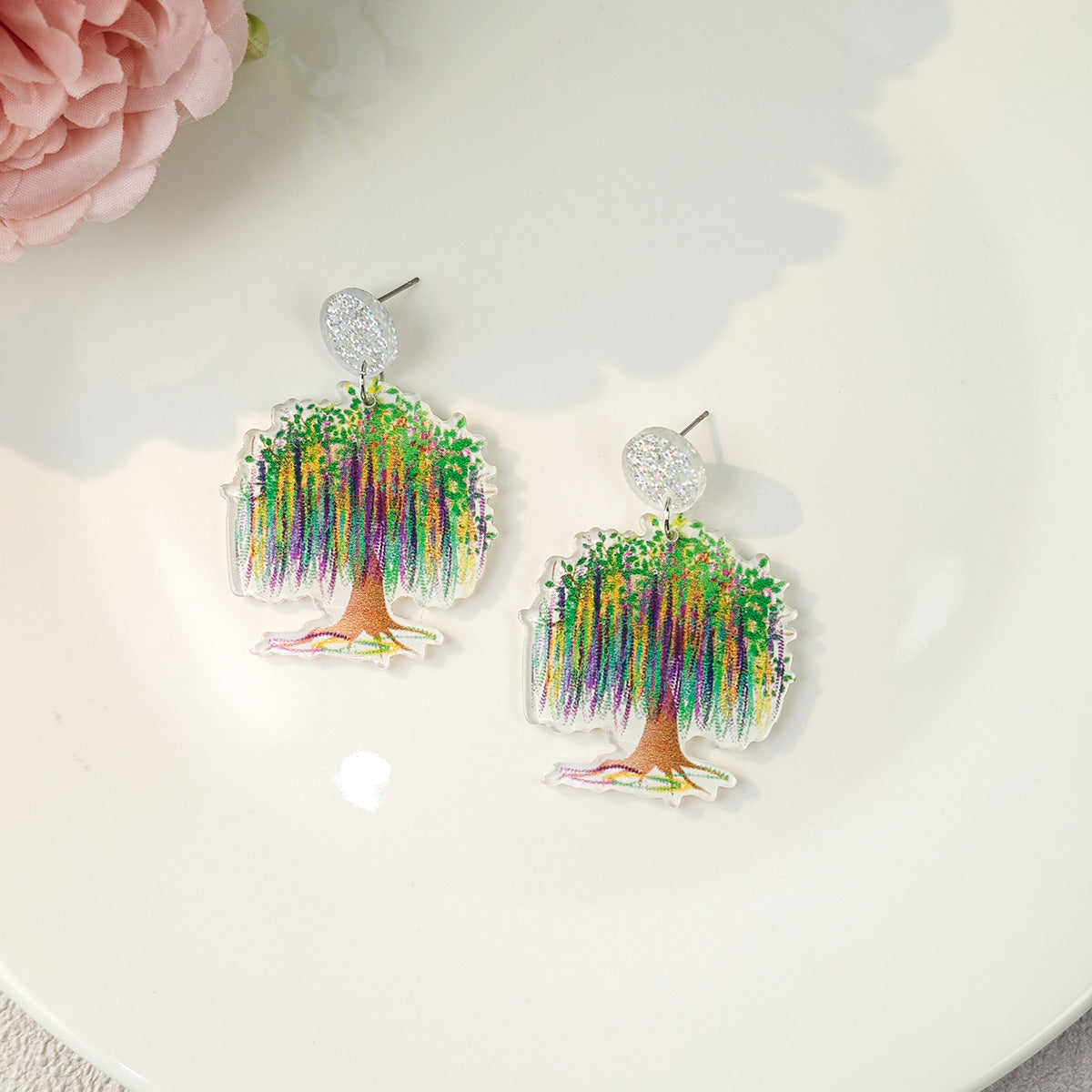 Wholesale New Aztec Tauren Earrings Easter Children Cute Mushroom Acrylic Earrings for Women