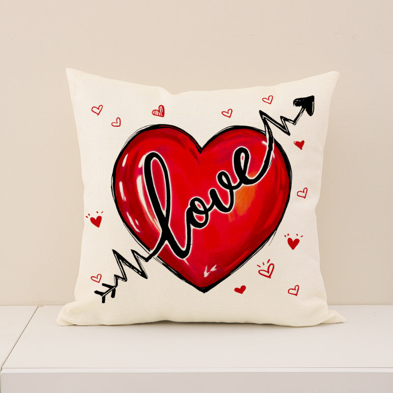 Wholesale 2pcs Love Letter Printed Pillow Case Valentine' s Day