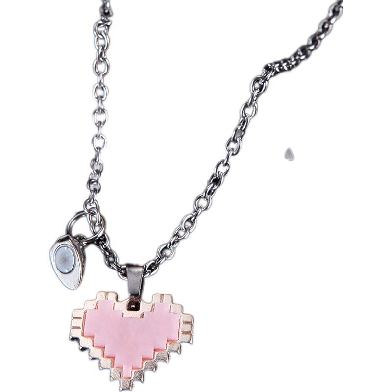 Wholesale 10PCS Valentine's Day Love Mosaic Magnetic Alloy Necklace