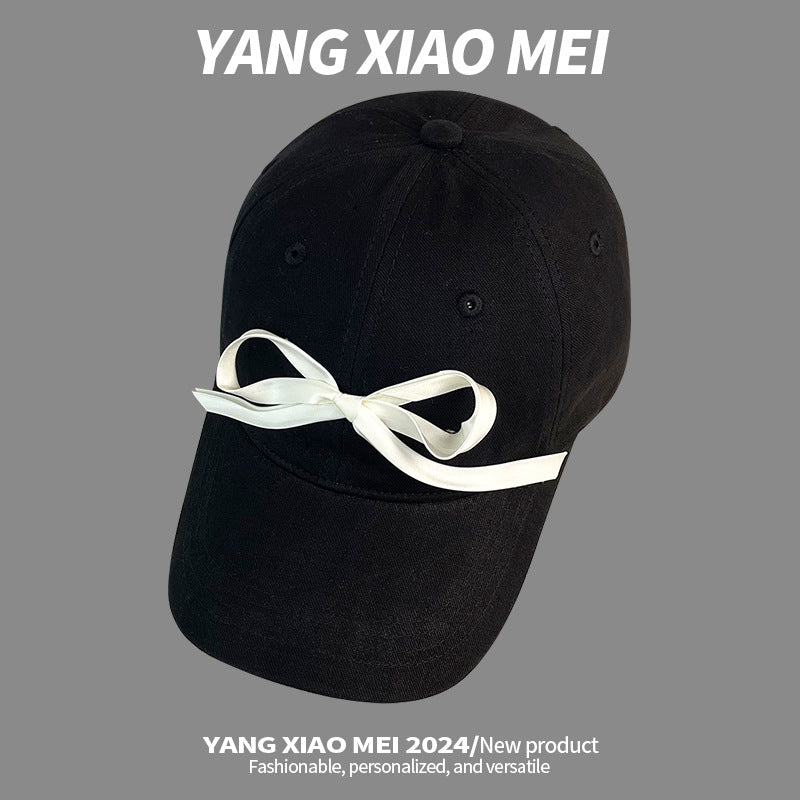 Wholesale Plaid Bow Embroidered Soft Top Baseball Cap