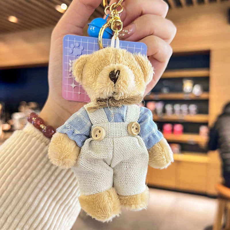 Wholesale Cute Teddy Bear Doll Plush Ball Keychain