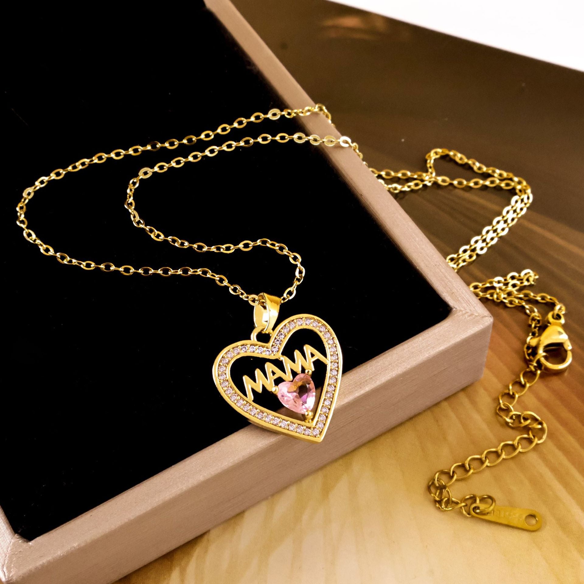 Wholesale Titanium Steel Heart Necklace