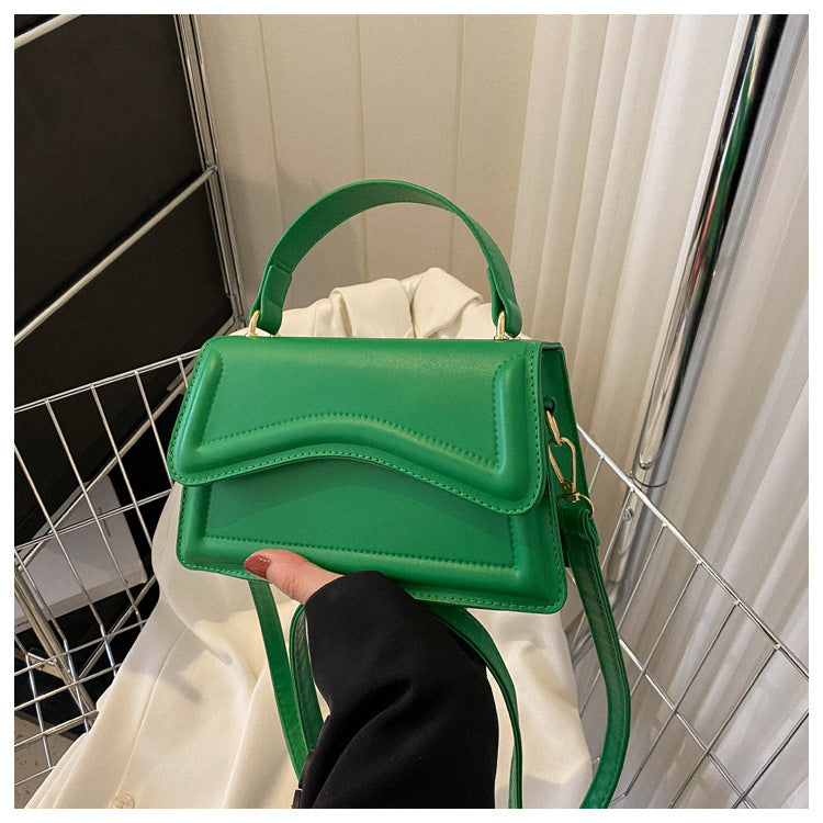 Wholesale Pink Solid Color PU Handbag Diagonal Bag