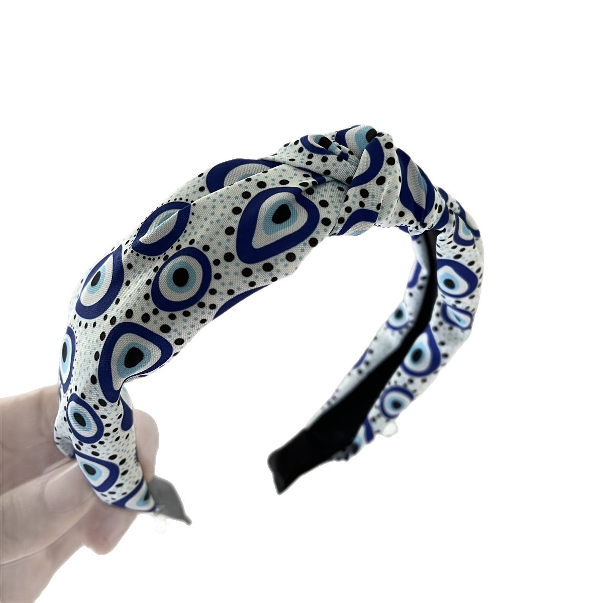 Wholesale Leopard Print Floral Chiffon Cross Elastic Headband