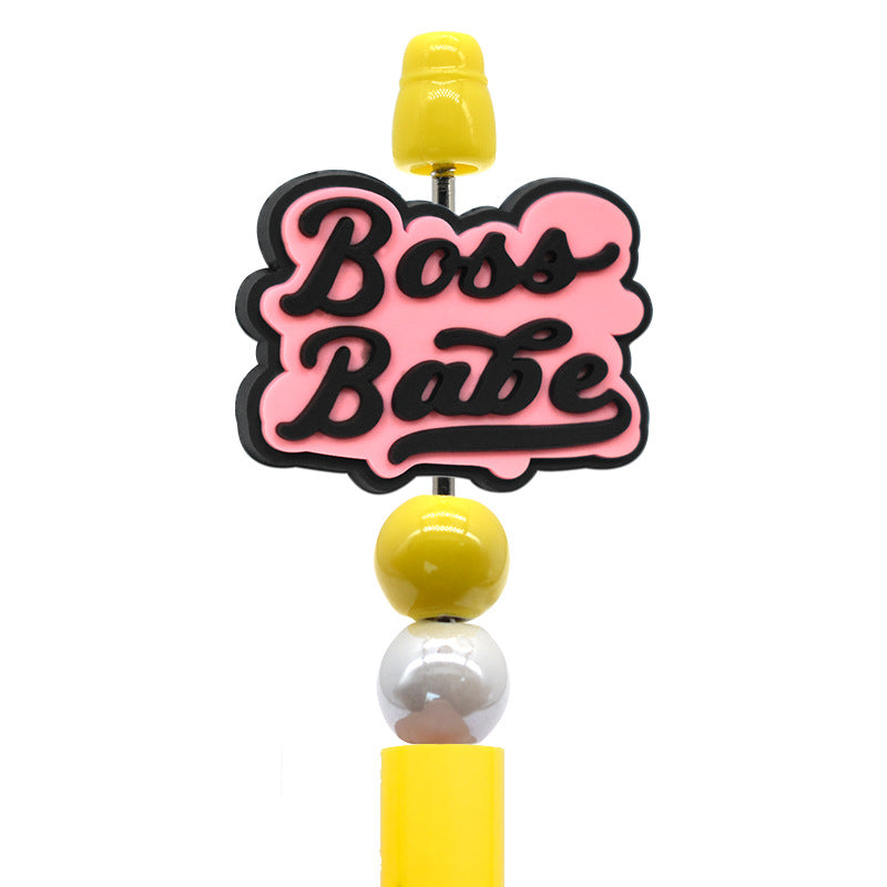 Wholesale 100pcs Creative Cartoon pen beaded PVC soft glue pen beads