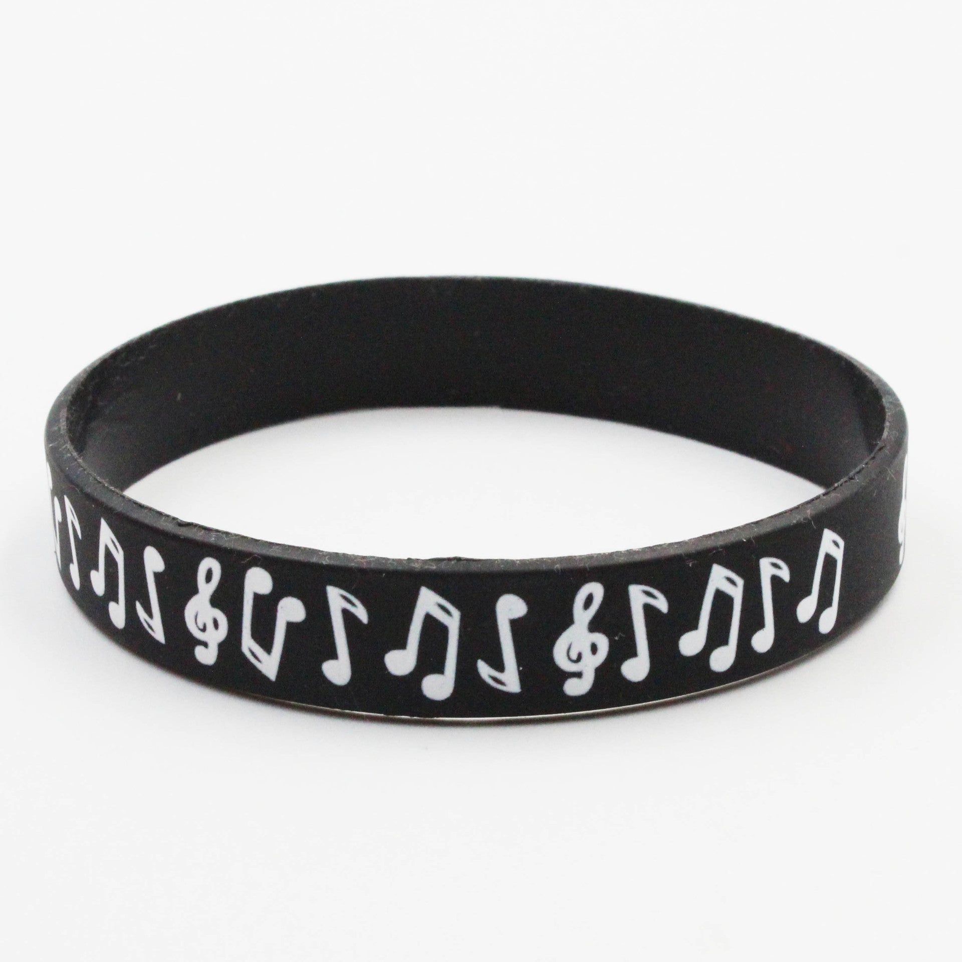 Música impresa al por mayor Notas de música Peripherales Ghana Silicone Bracelet