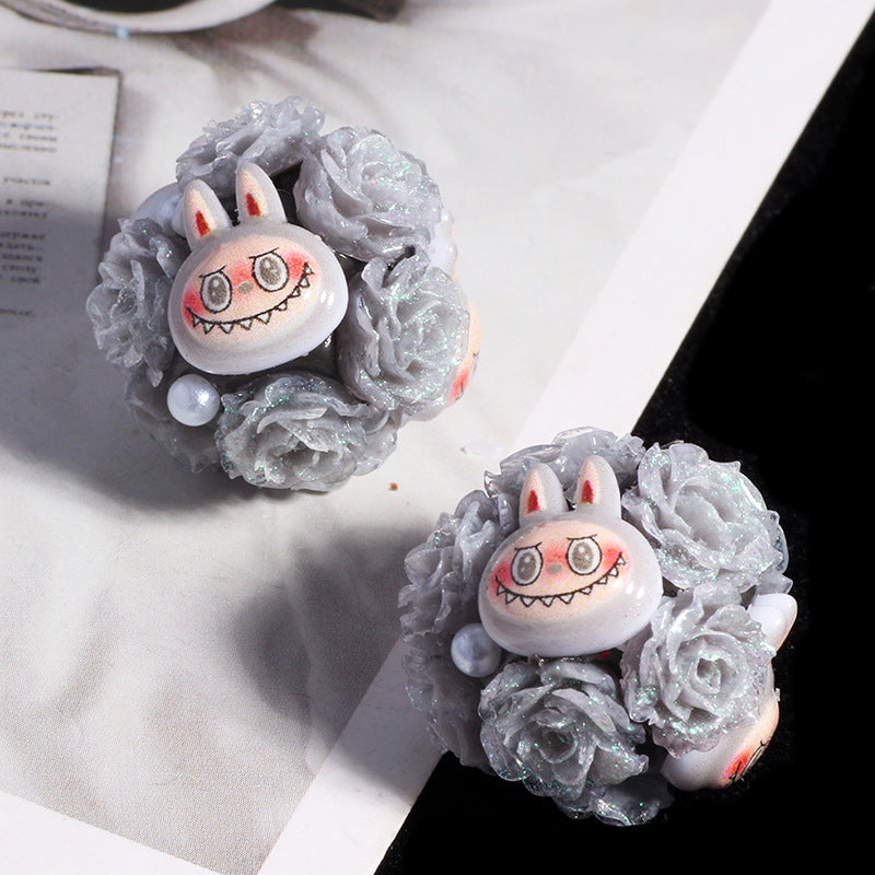 Wholesale 5pcs/pack DIY loose bead phone/ keychain with straight holes  Monster Doll OLY Exclusive