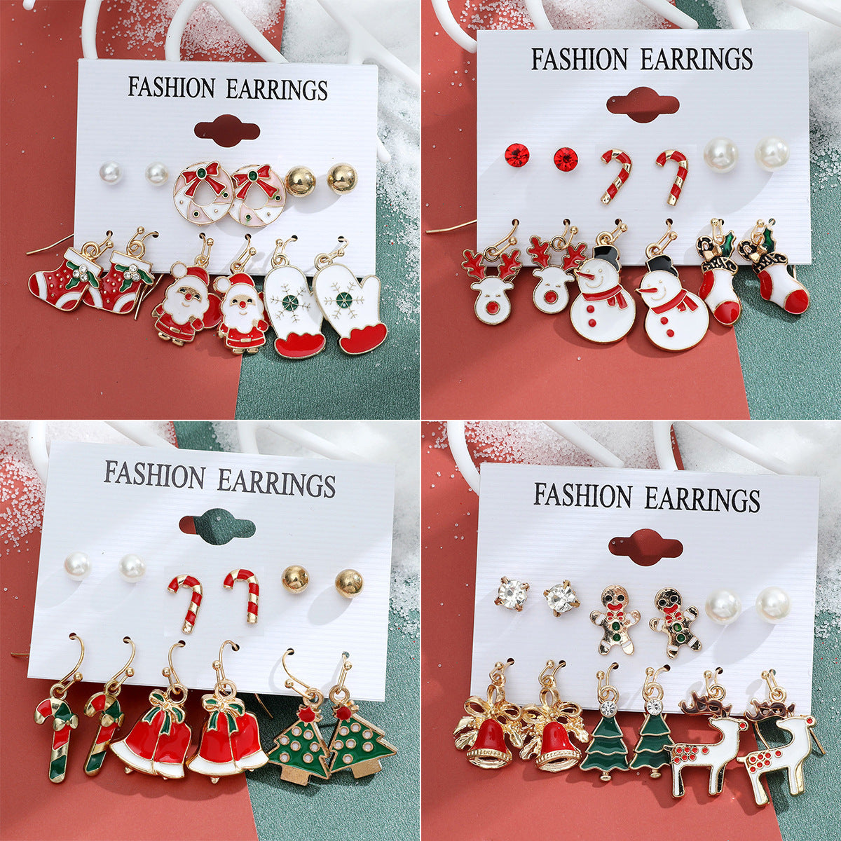 Wholesale Christmas Collection Cartoon Earrings
