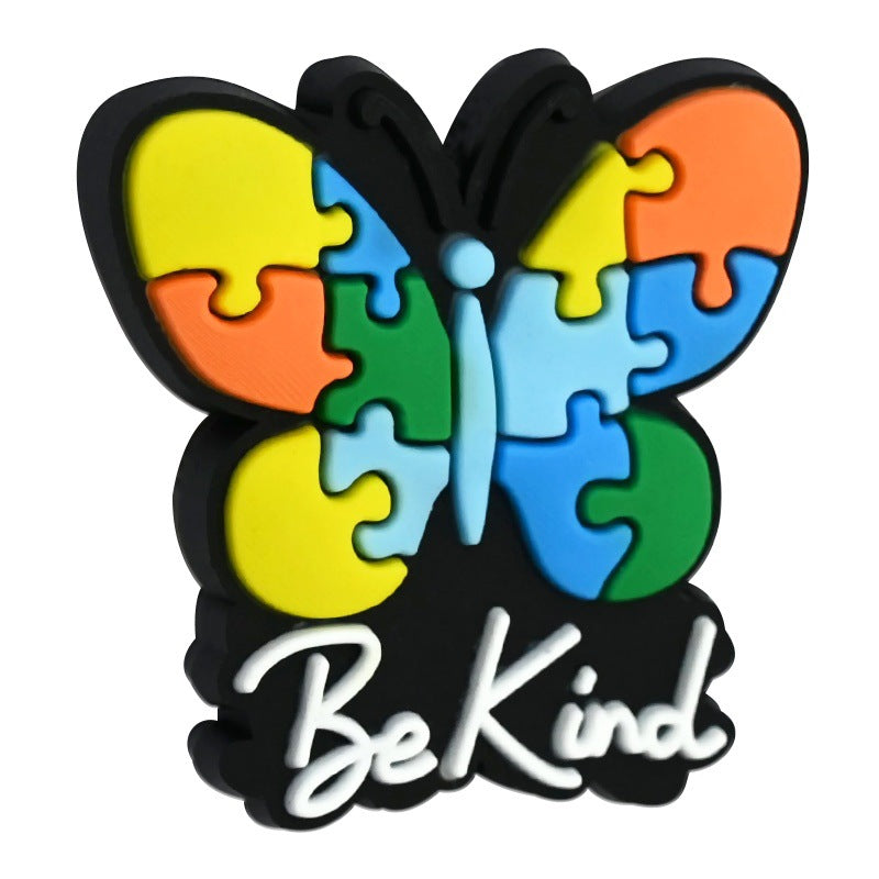 Wholesale Random 100pcs Cartoon Autism Pattern Beads Focal Beads