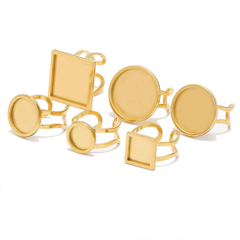 Wholesale 4PCS/PACK Stainless Steel Live Ring Holder DIY Jewelry Accessories