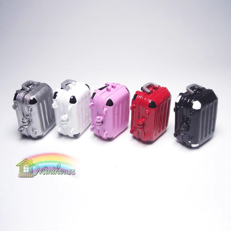 Wholesale 1:12 Dollhouse Accessories Mini Alloy Suitcase for Dollhouse