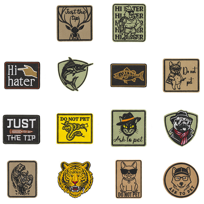 Wholesale Retro Warrior Embroidered Patch Set 14Pcs Adhesive Craft Patches For Clothing Bags Hats Decorative DIY Accessory